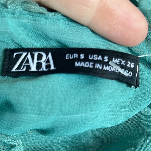 Zara 3D Floral Chiffon Dress Size Small - Picture 7 of 7